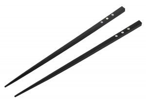 Bacchette per sushi giapponesi, bacchette in acciaio inossidabile con manico in legno, S | Leroy Merlin
