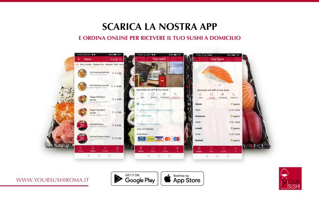 app sushi a domicilio a roma